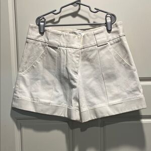Diane Von Furstenberg Cream High Waist Shorts